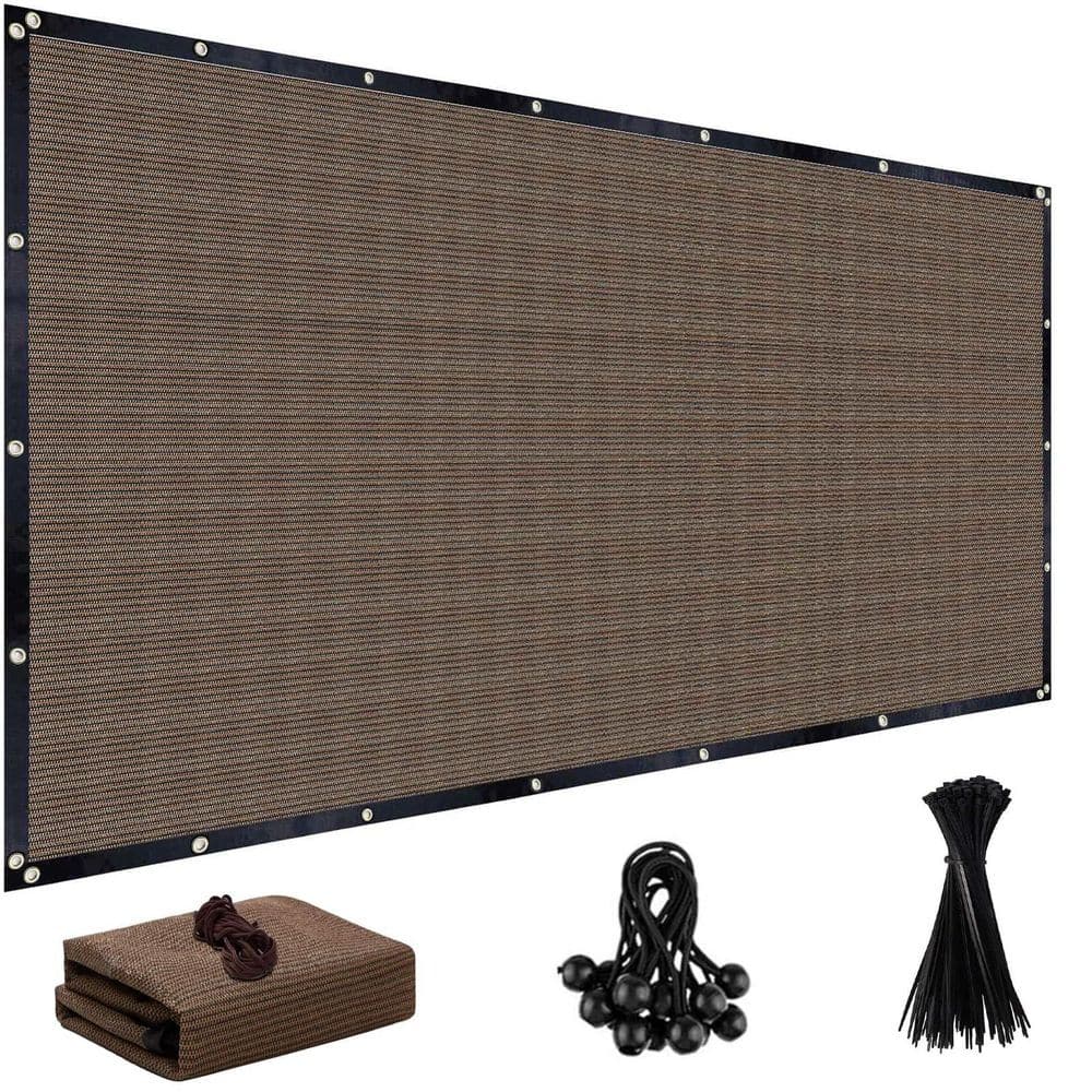 6 ft. x 12 ft. Mocha HDPE 90% Sun Shade Cloth with Grommets for Patio, Garden, Backyard, Carport, Porch, Deck price history on PriceWatchPro