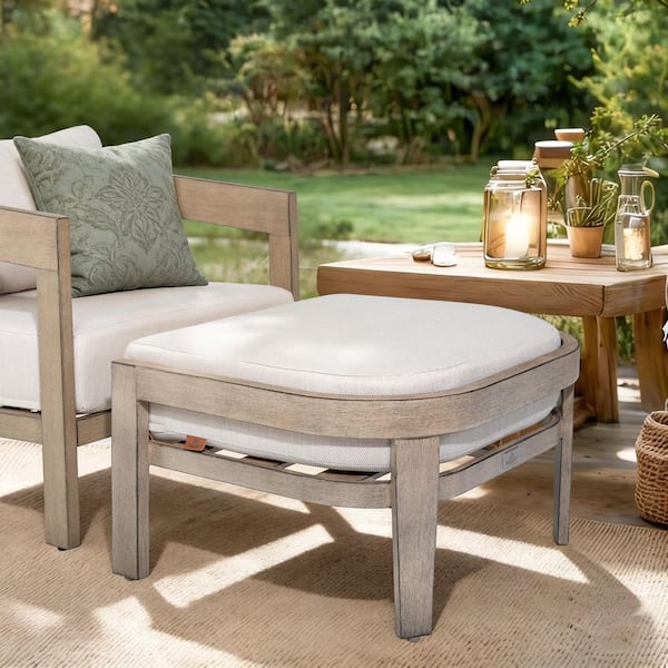 Harmonti Aluminum Outdoor Ottoman with Cushion