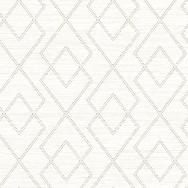Chesapeake Blaze White Trellis Paper Strippable Roll (Covers 56.4 sq. ft.)