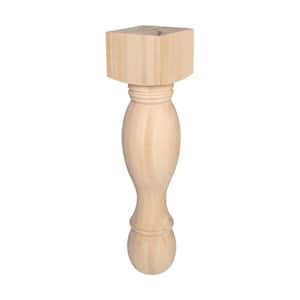 34-1/2 in. x 8 in. Unfinished North American Solid Maple Kitchen Island Leg