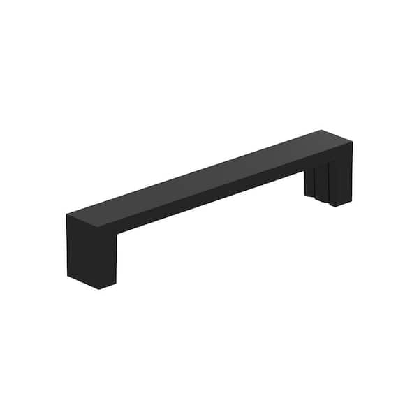 Augment 5-1/16 in. (128mm) Center-to-Center Modern Matte Black Bar Cabinet Pull
