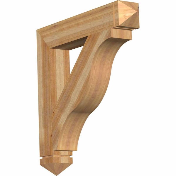 Ekena Millwork 6 in. x 38 in. x 38 in. Western Red Cedar Funston Arts and Crafts Rough Sawn