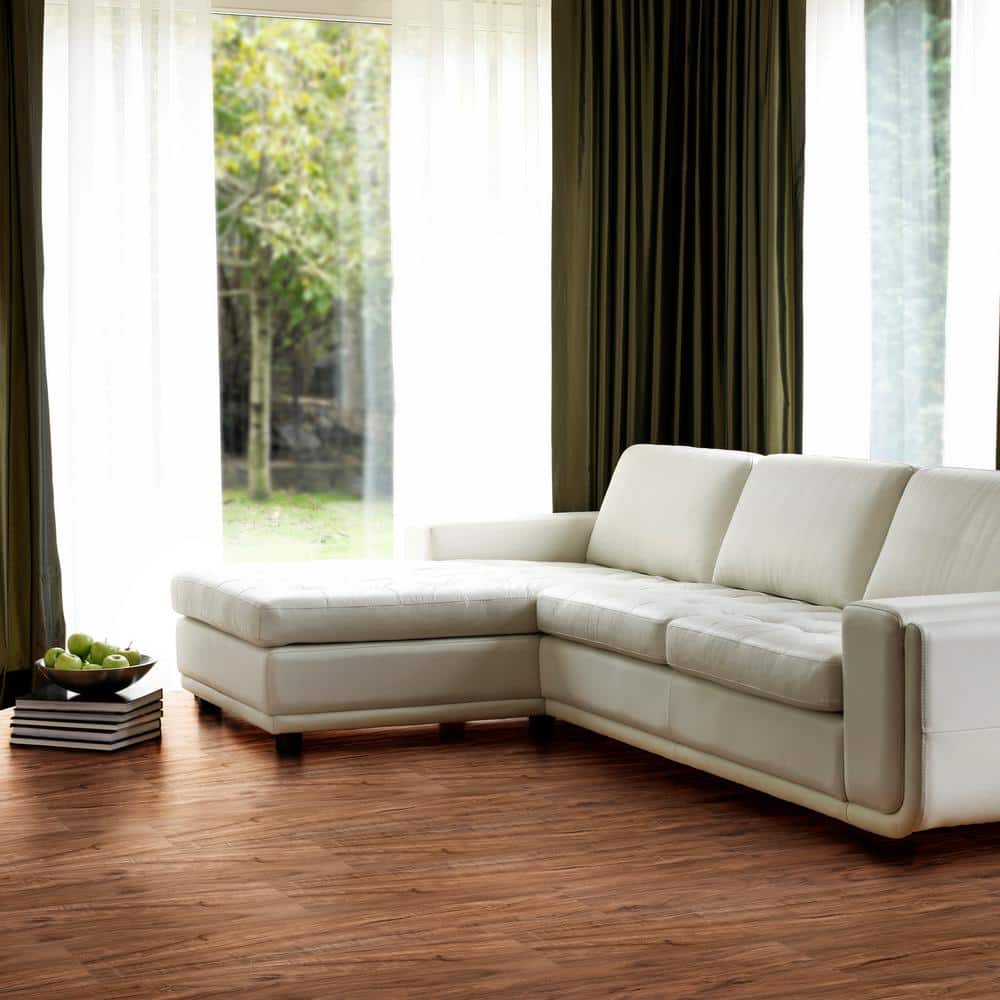 Rustic Cherry 48" Vinyl Plank Flooring with Water Protection
