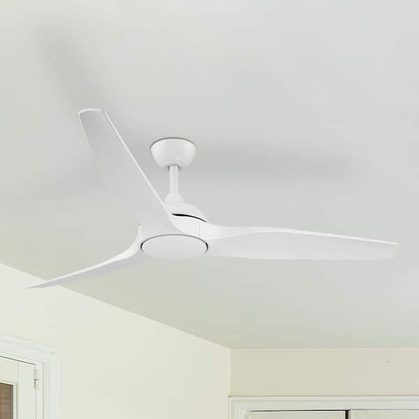 Arcas 60 in. Outdoor Matte White Integrated LED Ceiling Fan with 5-CCT and 7-RGB Selections, Remote Included