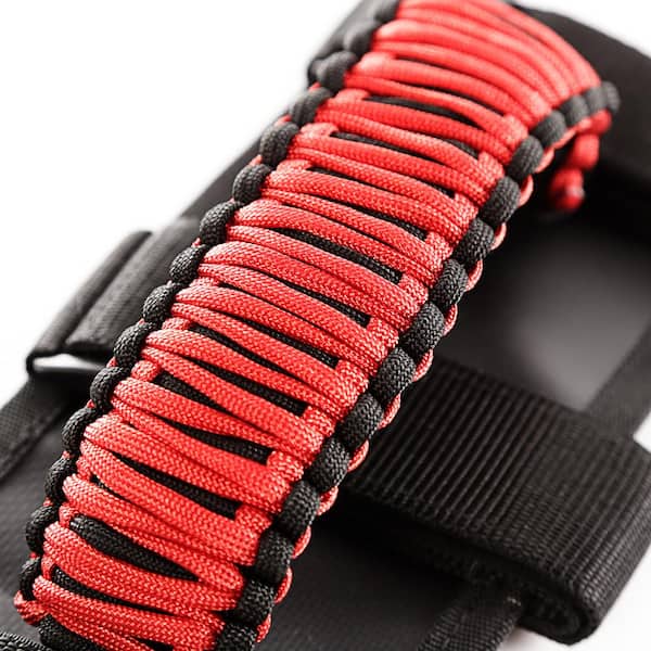 Rugged Ridge Red and Black Paracord Grab Handles 13505.31 - The Home Depot
