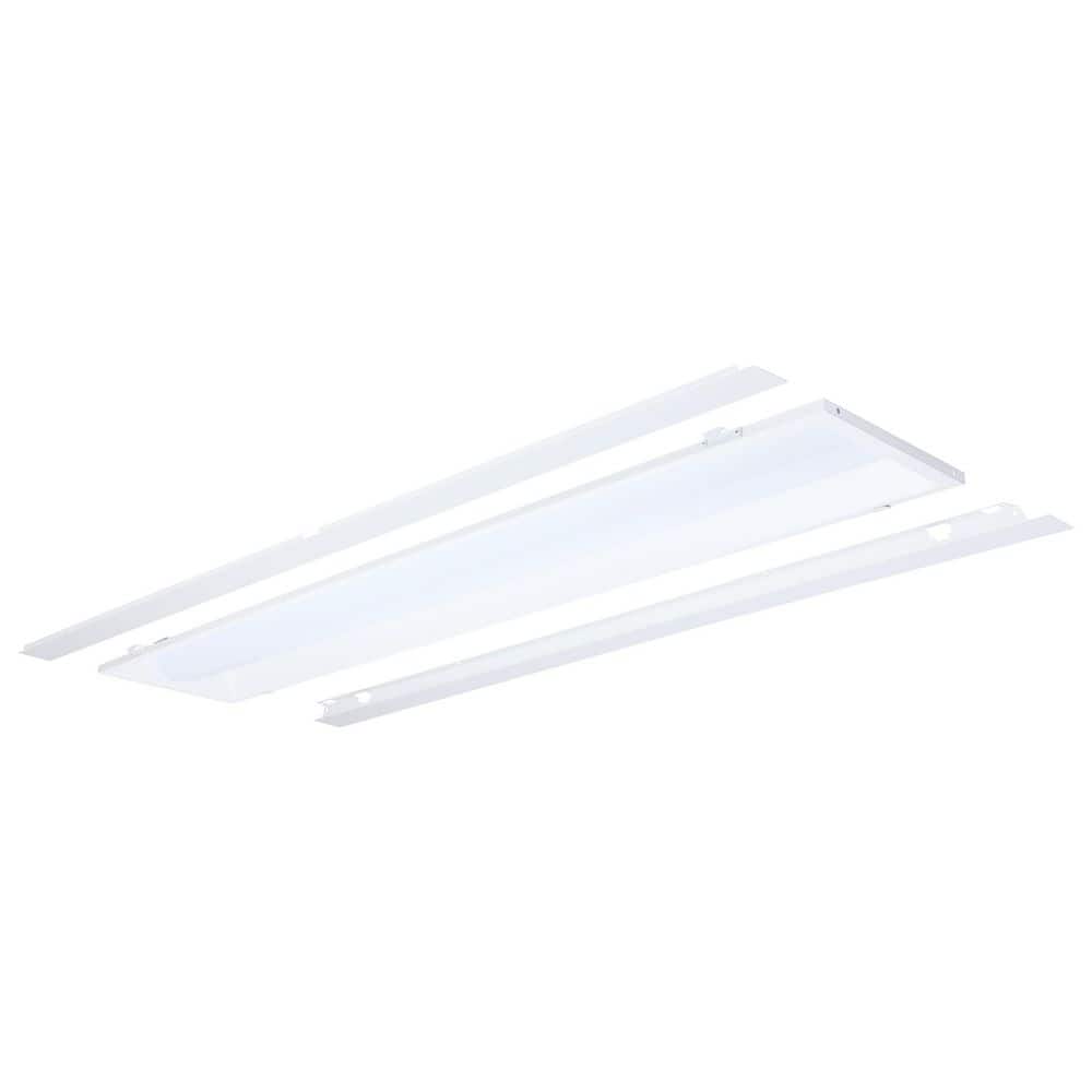 1 x 4 Matte White Integrated LED Center Basket Troffer Kit Selectable Wattage and Color Temperature Ceiling Light price history on PriceWatchPro