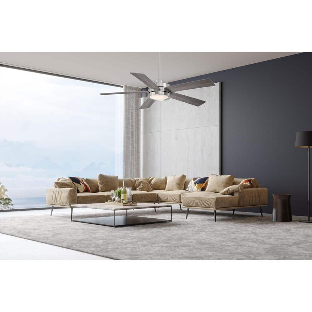 Home Decorators Collection Baxtan 56 in. Indoor Brushed Nickel