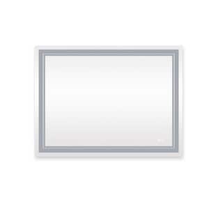 48 in. W x 36 in. H Rectangular Frameless Wall Mounted Bathroom Vanity Mirror LED with 3 Colors Light Touch Button