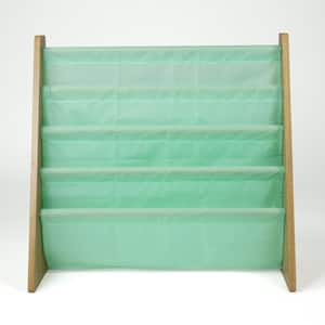 23.5 in. H Bailey Seafoam Green Kids Bookshelf Book Organizer (4-Tier)