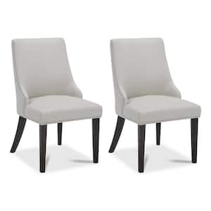 Merope Light Gray Faux Leather Dining Chair (Set of 2)