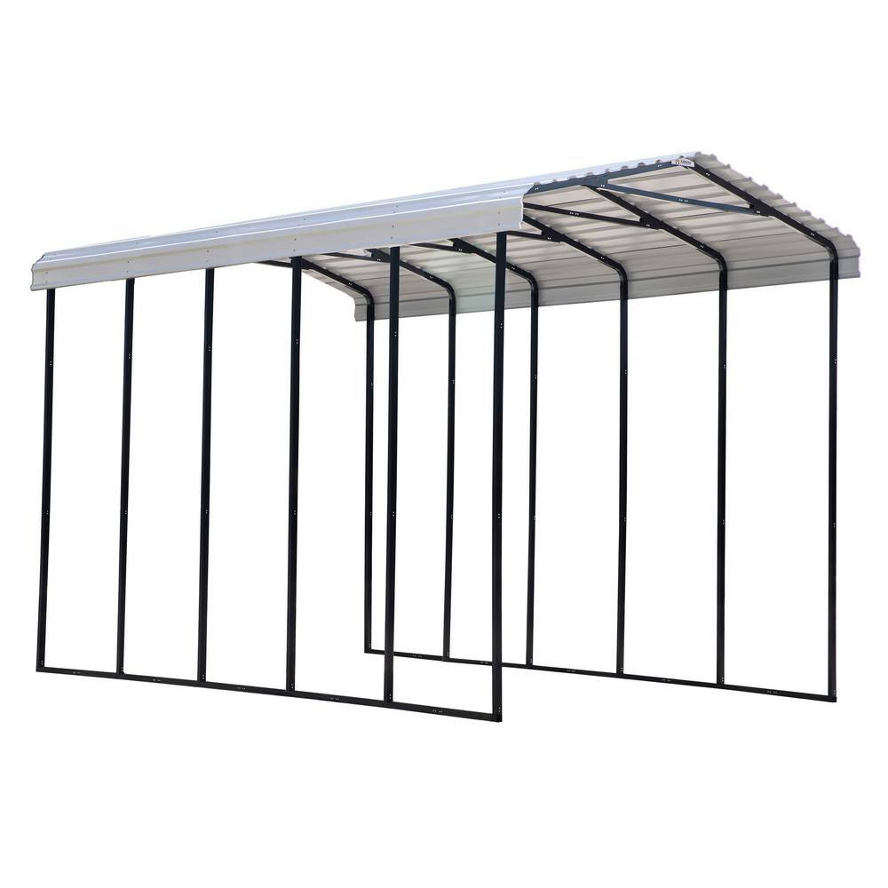 Eggshell Galvanized Steel RV Carport with Metal Roof, 14 ft. x 24 ft.