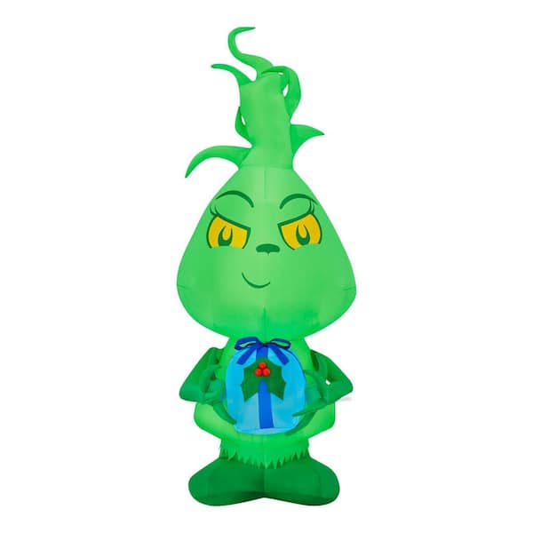 Dr. Seuss 4 ft Little Grinch Holding Present Holiday Inflatable