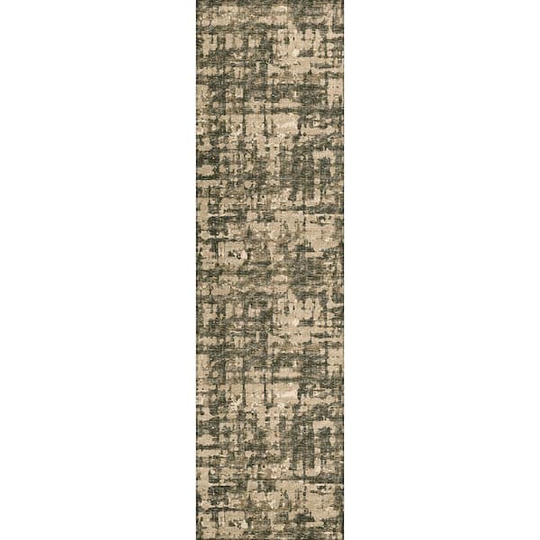 Addison Rugs Bravado Earth 2 ft. 3 in. x 7 ft. 6 in. Geometric Indoor/Outdoor Washable Area Rug