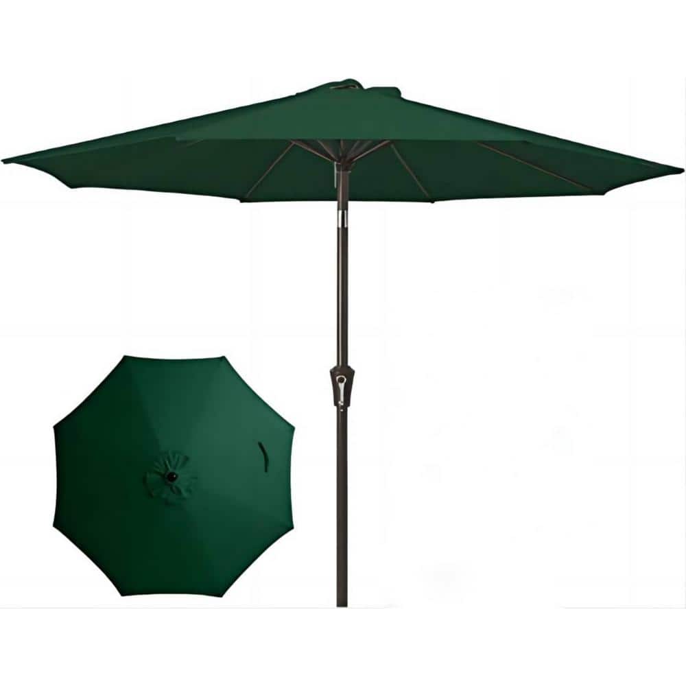9 ft. Outdoor Patio Umbrella Outdoor Table Umbrella with Push Button Tilt a