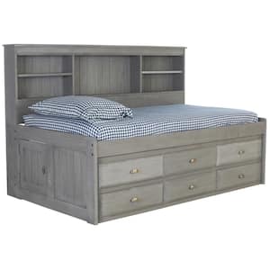 Charcoal Gray Series Charcoal Gray Twin Size Daybed with 6-Drawers
