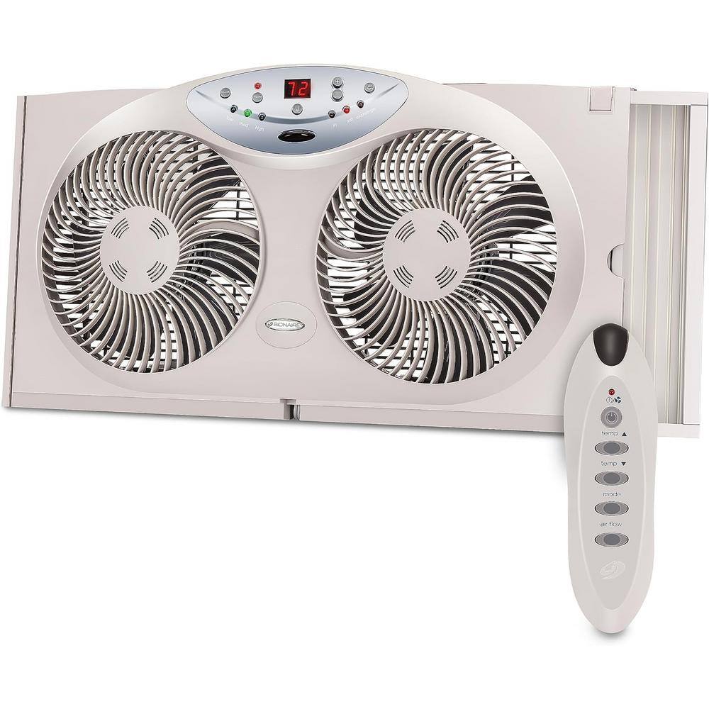 8.5 in. 3 Fan Speed Twin Window Fan with Reversible Airflow and Remote Control in White price history on PriceWatchPro