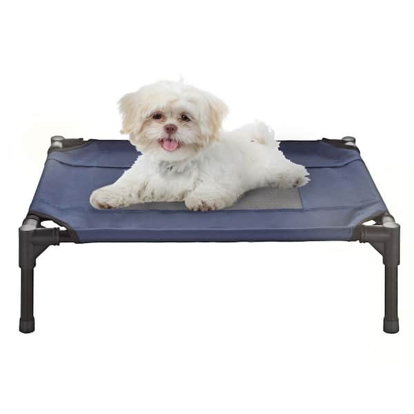 Small Navy Blue Elevated Pet Bed
