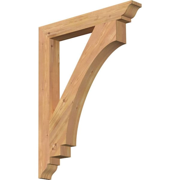 Ekena Millwork 3.5 in. x 36 in. x 28 in. Western Red Cedar Imperial Traditional Smooth Bracket