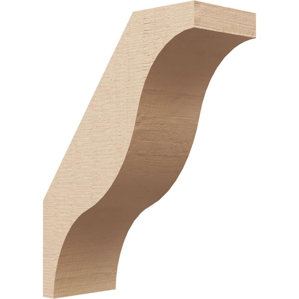 Ekena Millwork 5 in. x 16 in. x 12 in. Funston Rough Cedar Woodgrain Timberthane Polyurethane Knee Brace, Primed