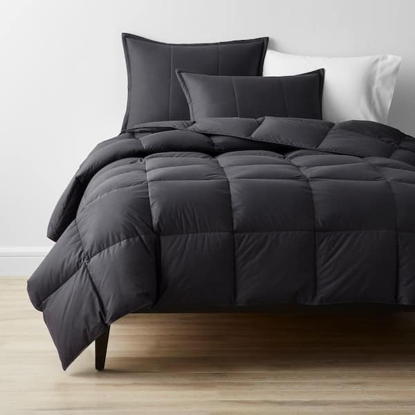 The Company Store Lacrosse LoftAIRE Recycled Fill Medium Warmth Charcoal Gray Queen Down Alternative Comforter