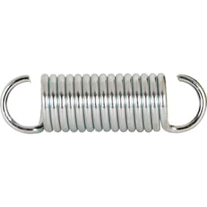 Extension Spring, Spring Steel Const, Nickel-Plated Finish, .105 GA x 3/4 in. x 2-5/8 in., Single Loop Open, (2-Pack)