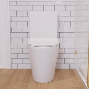 Children's Potty Training 1-Piece 1.1/1.6 GPF Dual Flush Elongated Comfort Height Toilet in White, with Child Seat