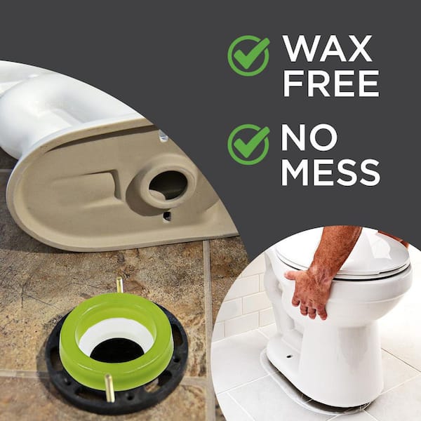 Extra Thick Toilet Wax Ring Kit Fits Floor Outlet Toilets 3 to 4 Waste  Lines