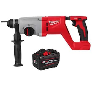 M18 18V Lith-Ion Brushless Cordless 1 in. SDS-Plus D-Handle Rotary Hammer wl M18 REDLITHIUM FORGE HD 12.0 Ah Battery