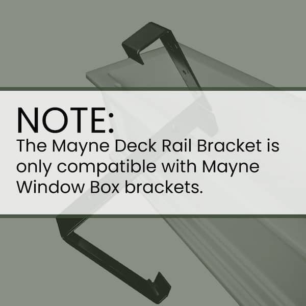 Window Box Deck Rail Steel Brackets (3-Pack)