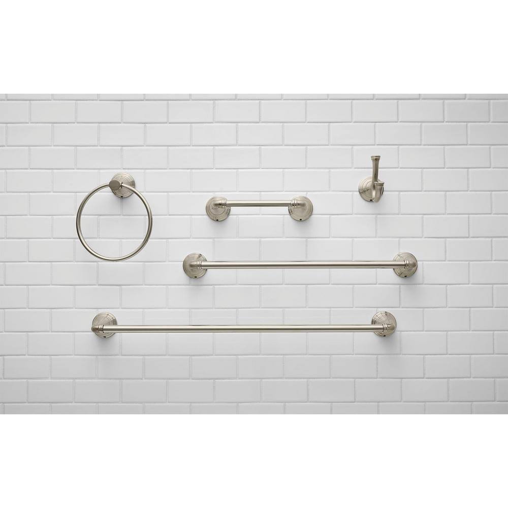 Brushed Nickel Wall Mounted Towel Ring