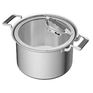 8-qt. Stock Pot Stainless Steel with Glass Latch Lid