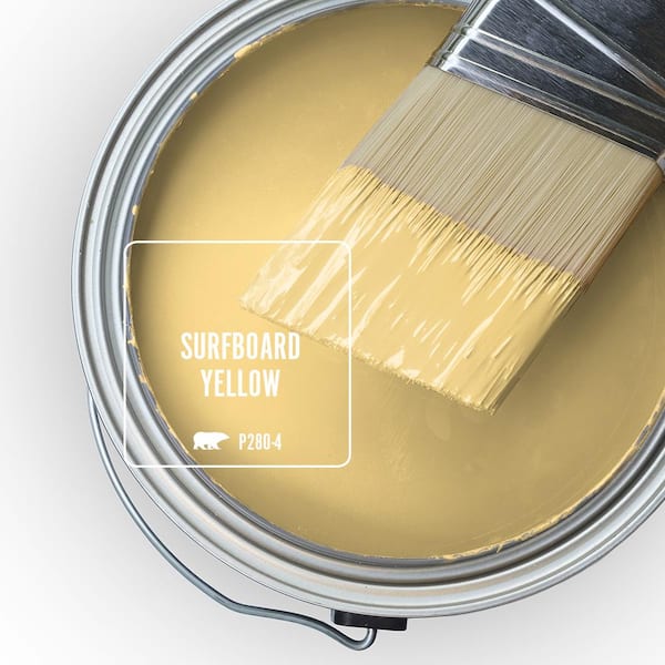 Behr 6 1 2 In X P280 4 Surfboard Yellow Matte Interior L And Stick Paint Color Sample Swatch Pnshd019 The Home Depot - Behr Yellow Interior Paint Colors