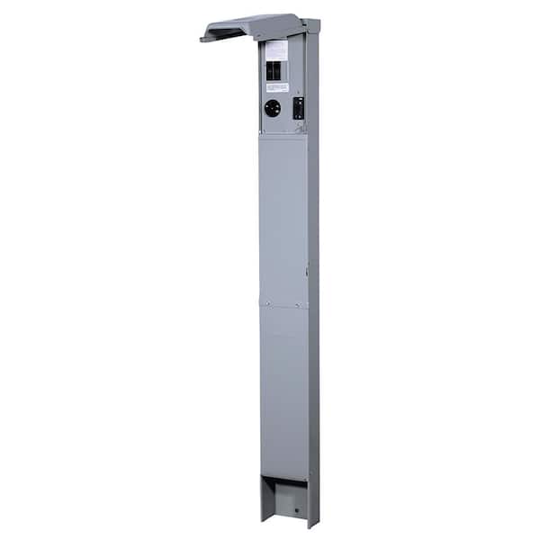 RV Earth Burial 70 Amp Pedestal with 30 Amp RV Receptacle and 20 Amp GFCI Receptacle (U041CP6010)