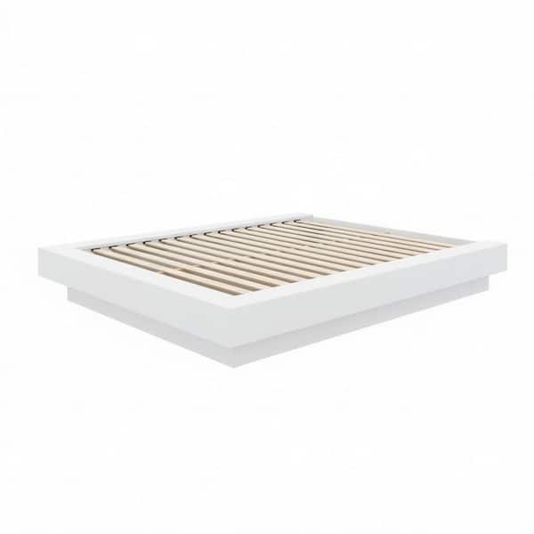 Marconi White Frame Queen Size Platform Bed