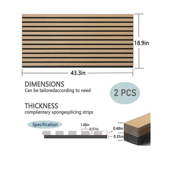 Afoxsos Acoustic 1/4 in. T x 18.9 in. W x 3 ft. Shiplap Finished