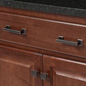 Studio Collection Pull 3-3/4 Inch (96mm) Center to Center Oil-Rubbed Bronze Highlighted Finish