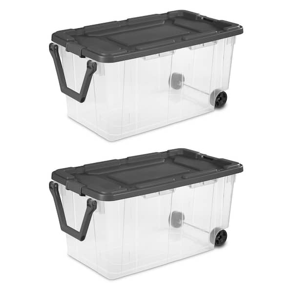 Sterilite 120 Qt Wheeled Gasket Box Stackable Storage Bin with