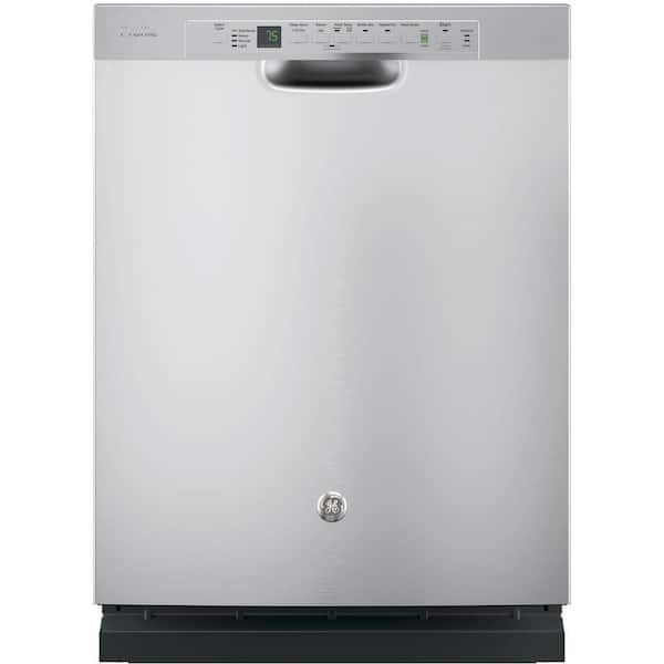 GE 24 in. Stainless Steel Front Control Smart Dishwasher 120-Volt with Stainless Steel Tub, Steam Cleaning, and 45 dBA