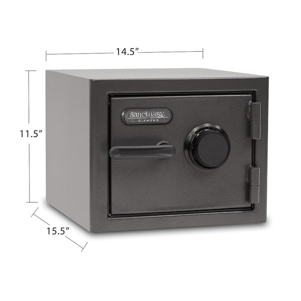 Diamond 0.79 cu. ft. Fireproof/Waterproof Home & Office Safe with Combination Lock, Dark Gray Hammertone Finish