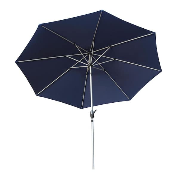GAWEZA 9 ft. Aluminium Market Tilt Patio Umbrella in Navy Blue
