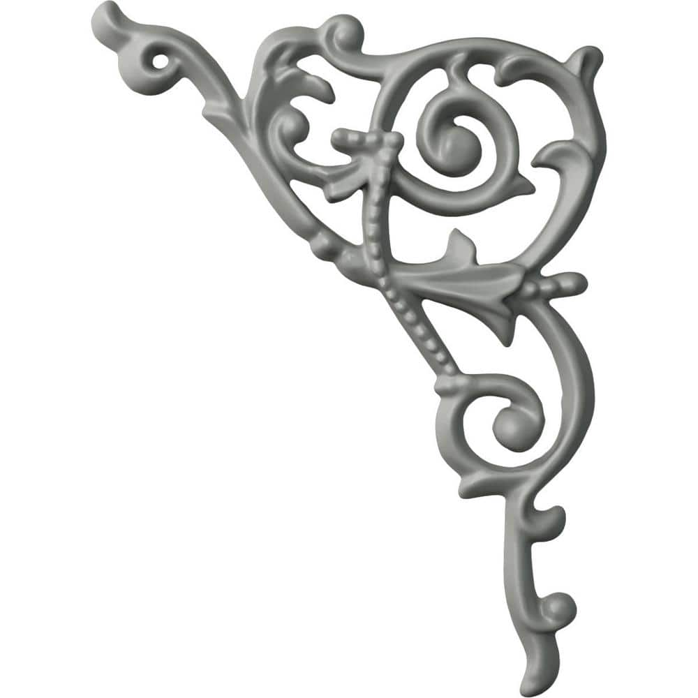 White Primed Polyurethane Flower Onlay Applique