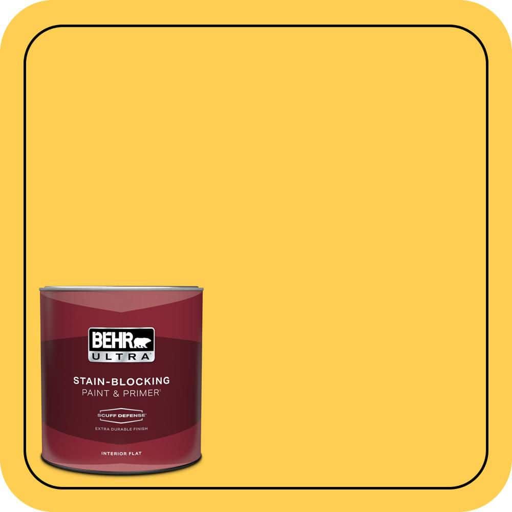 1 qt. #330B-6 Lemon Sorbet Extra Durable Flat Interior Paint & Primer price history on PriceWatchPro