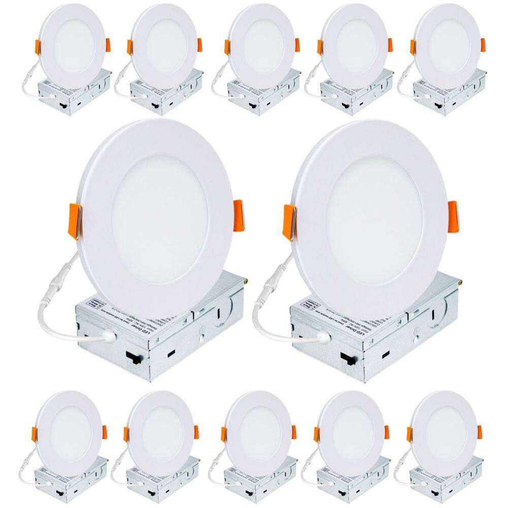 4 in. Recessed Lighting with Night Light 9-Watt 900 Lumens 5CCT Adjustable Dimmable Ultra Thin LED Recessed Lights 12PCS price history on PriceWatchPro