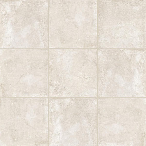 Soreno Ivory 24 in. x 24 in. Matte Porcelain Stone Look Floor and Wall Tile (16 sq. ft./Case)