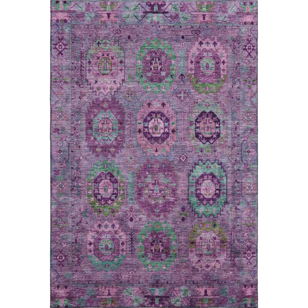 Mayfield Premium Machine Washable Abstract AMF2228 Purple 10 ft. x 14 ft. Area Rug price history on PriceWatchPro