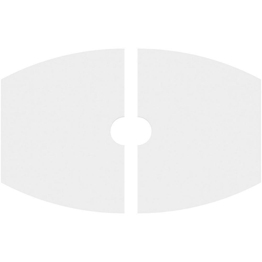 26" White PVC Contemporary Two-Piece Ceiling Medallion