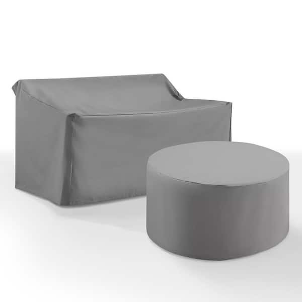 CROSLEY FURNITURE 2-Pieces Gray Outdoor Furniture Cover Set