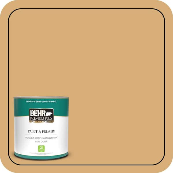 BEHR PREMIUM PLUS 1 qt. #M280-5 Inheritance Semi-Gloss Enamel Low Odor Interior Paint & Primer