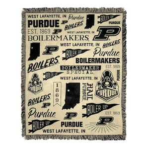 NCAA Mapping Purdue Jacquard Multi-Color Throw Blanket