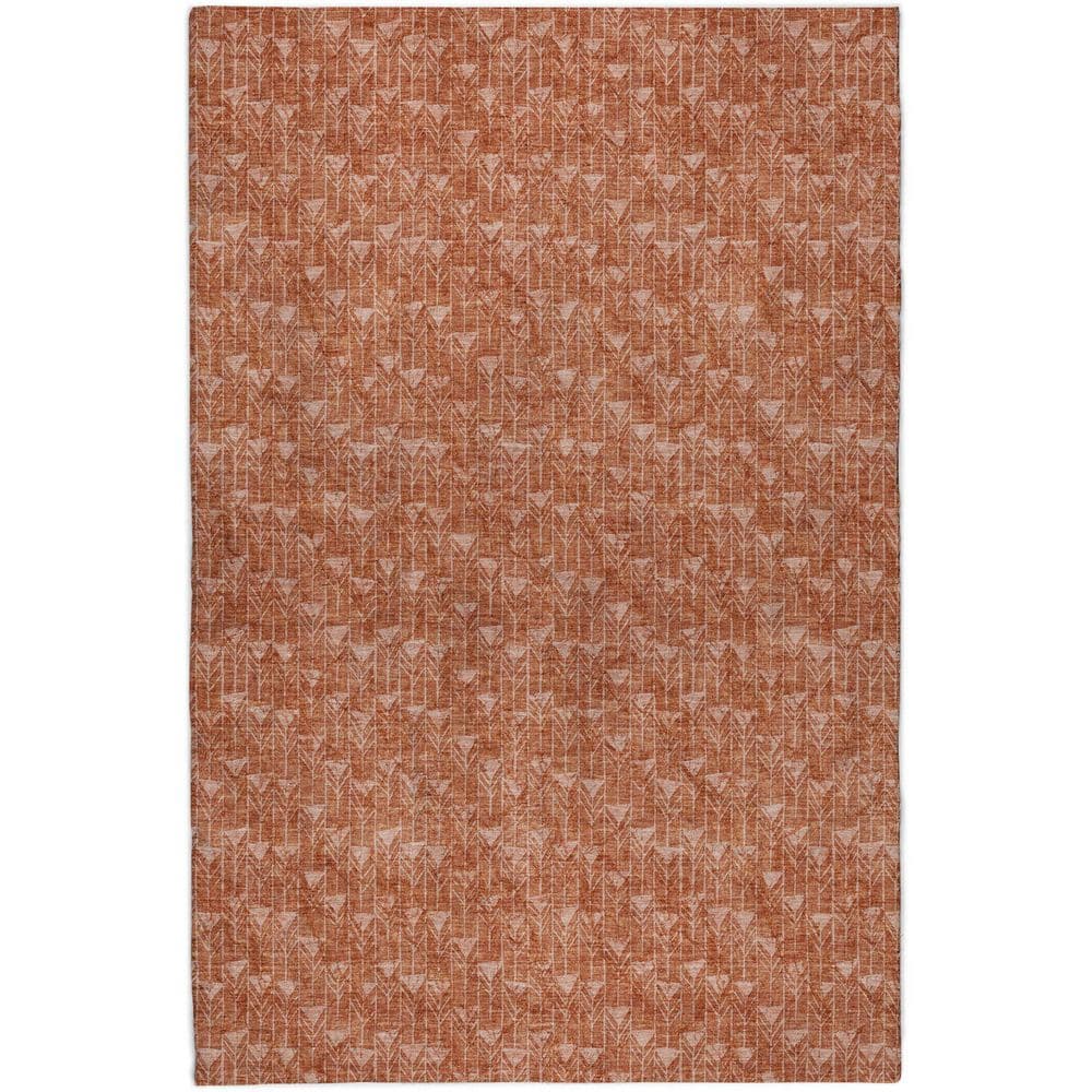 Dream Shag Premium Machine Washable Abstract ADS514 Terracotta 8 ft. x 10 ft. Area Rug price history on PriceWatchPro
